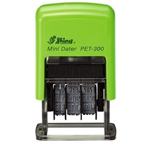 Dấu có mực sẵn dấu shiny PET 300 S 300 đóng ngày sản xuất, hạn sử dụng, chuyển đổi ngày tháng năm 3mm Shiny Mini Dater Dấu có mực sẵn dấu shiny PET 300 S 300 đóng ngày sản xuất, hạn sử dụng, chuyển đổi ngày tháng năm 3mm Shiny Mini Dater