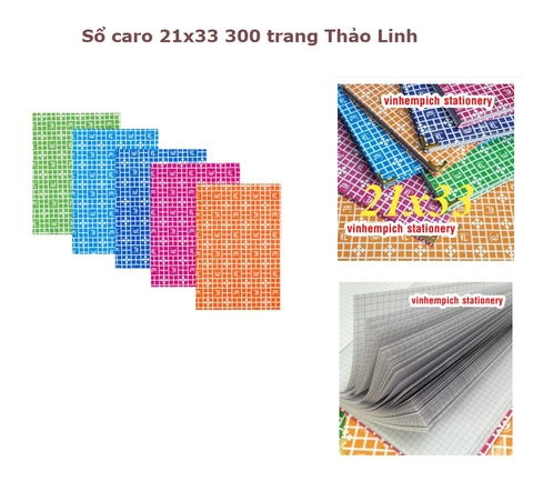 Sổ caro 21x33 300 trang Thảo Linh