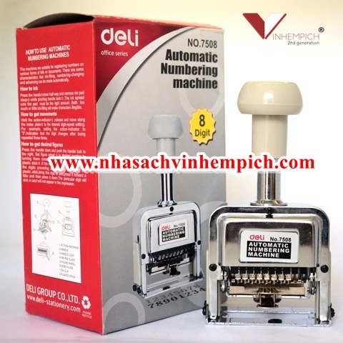 Máy đóng tự động Deli 7508 - 8 số