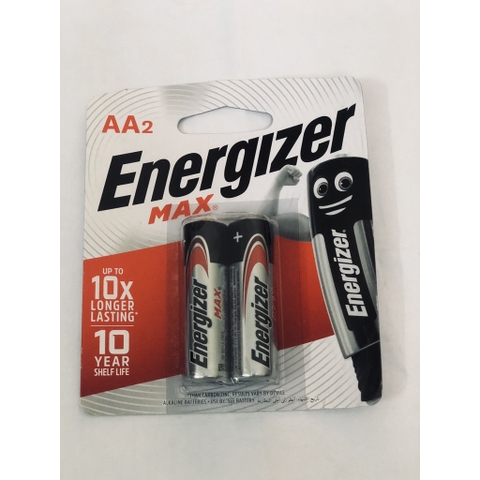 Pin tiểu AA Energizer 1.5V vỉ 2 viên chính hãng Malaysia