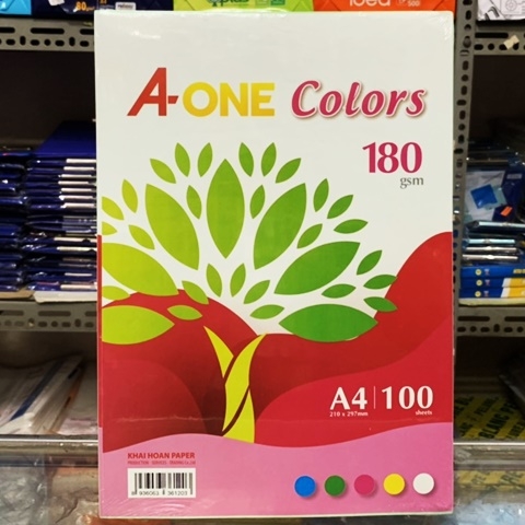 Bìa màu A4 Aone 180gsm Bìa màu A4 Aone 180gsm