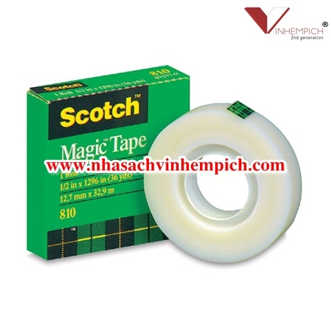 Băng Keo Ma Thuật 3M 810 Scotch Magic Tape - dán tiền không nhìn thấy băng keo