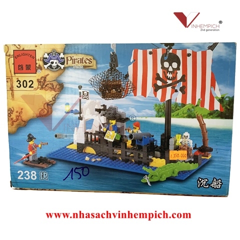 Bộ Xếp hình Enlighten Pirates Series No.302 Cướp biển Pirates đào kho báu