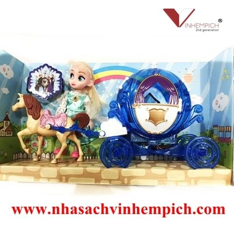 ĐỒ CHƠI XE NGỰA KÉO CHẠY PIN CÓ NHẠC NỮ HOÀNG BĂNG GIÁ FROZEN CARRIAGE SERIES