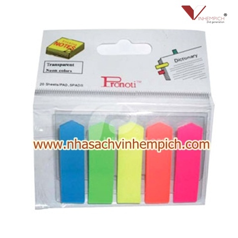 GIẤY NOTE 5 MÀU NHỰA PRONOTI GIẤY NOTE 5 MÀU NHỰA PRONOTI