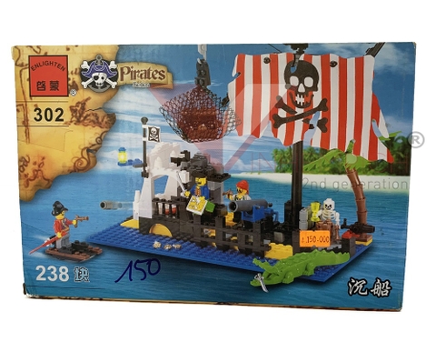 Bộ Xếp hình Enlighten Pirates Series No.302 Cướp biển Pirates đào kho báu