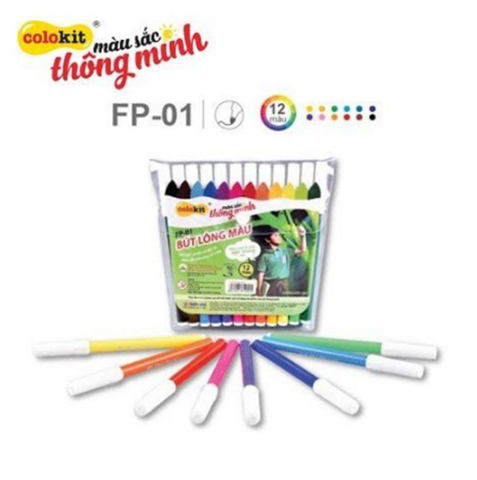 Vỉ Bút Lông 12 Màu Colokit FP-01