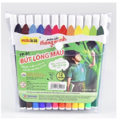 Vỉ Bút Lông 12 Màu Colokit FP-01