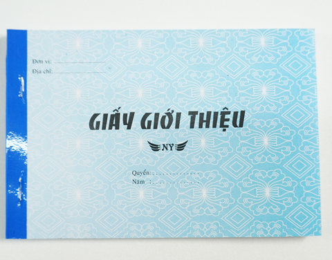Giấy giới thiệu 1 liên 13x19cm Giấy giới thiệu 1 liên 13x19cm