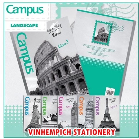 Tập sinh viên khổ B5 200 trang kẻ ngang CAMPUS KOKUYO Landscape