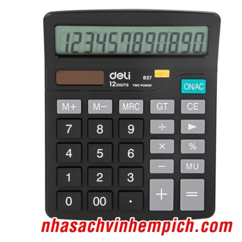 Máy tính 12 số Deli 837 Chính hãng