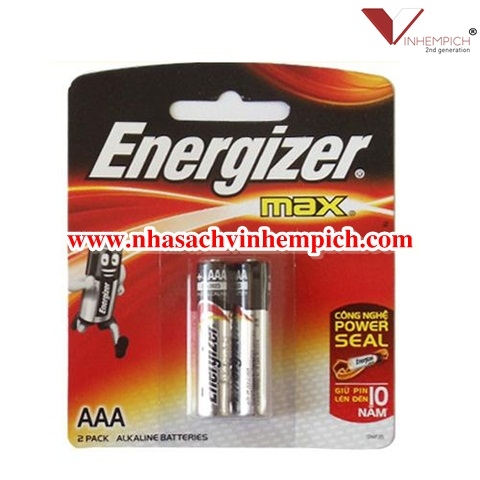 Pin AAA Energizer Max E92 BP2 vỉ 2 viên chính hãng