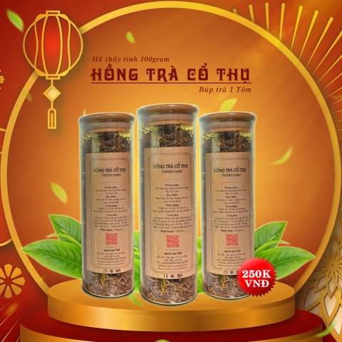 Hồng Trà cổ thụ lọ thủy tinh 100gram