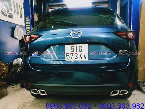 Độ pô thể thao cho Mazda CX5 2018 | Kiểu đôi vuông AMG