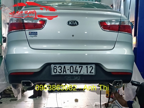 ĐỘ PÔ XE KIA RIO | MẪU VUÔNG ĐƠN