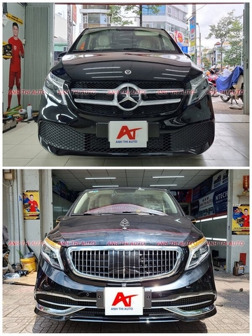 Lắp đặt body kit Maybach cho Mercedes v250 2021