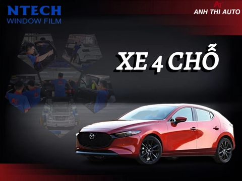 Dán Phim Cách Nhiệt Ô Tô NTECH Chính Hãng xe 4 chỗ