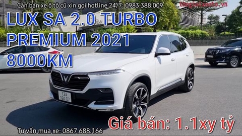 Bán Vinfast Lux SA Premium 2021 lướt 8000Km, mới 99%, sơn zin 100% giá rẻ.!