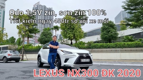 Bán Lexus NX300 2020 siêu lướt 1,3V, sơn zin 100%, tiết kiệm ngay 450tr so với xe mới.!