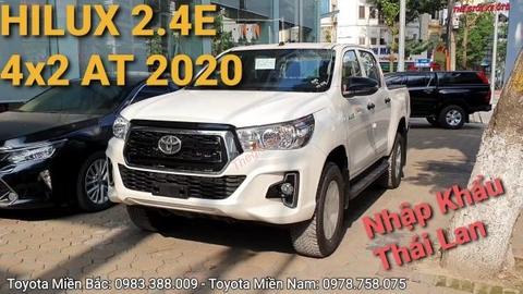 [VIDEO] Giá xe bán tải Toyota Hilux 2.4E AT 2020 kèm khuyến mãi mới nhất