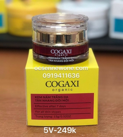 Kem nám trắng da tàn nhang đồi mồi COGAXI-organic-15g-5V 