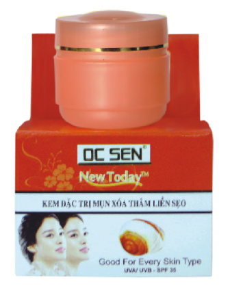 Ốc Sên New Today-Kem Trị Mụn-Thâm-Mờ Sẹo LINH CHI (8g)-OS030 