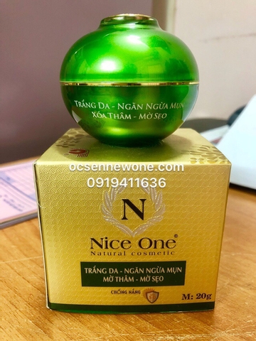 Kem trắng da-ngăn ngừa mụn-xóa thâm-liền sẹo Nice One Linh Chi (20g)-NO09 ( hộp mới) 