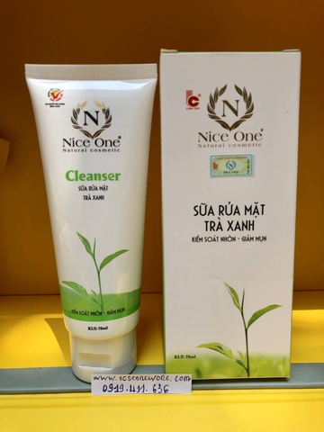 Sữa rửa mặt trà xanh kiểm soát nhờn giảm mụn Nice One Linh Chi (75ml)-NO19 