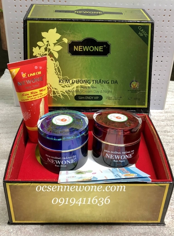 New One-Bộ Kem Dưỡng Trắng, Tái Tạo Da Ngày & Đêm New One Linh Chi-NW003 