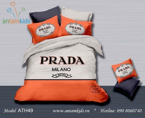 Chăn ra gối thương hiệu Prada sang trọng ATH49