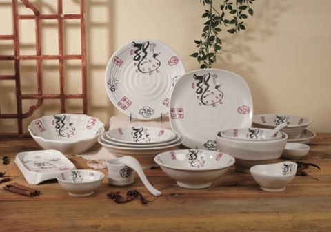 Bộ Bát Đĩa Tô Chén Nhựa Melamine kiểu Trung - Nhật – Hàn
