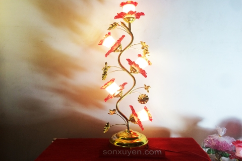 Đèn thờ Led Hoa Sen 5 bông đại, cao 73 cm, giá 1 đôi, mã số SP174