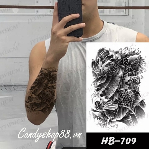 Hình xăm tattoo cá chép HB-709