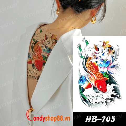 Hình xăm tattoo cá chép HB-705