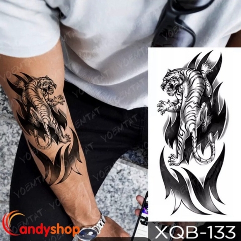 Hình xăm dán tattoo cọp XQB-133