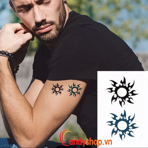 Hình xăm dán tattoo họa tiết mặt trời