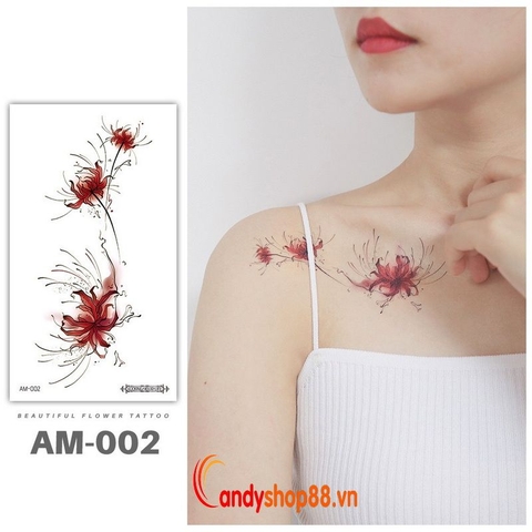Hình xăm tattoo hoa bỉ ngạn AM-002