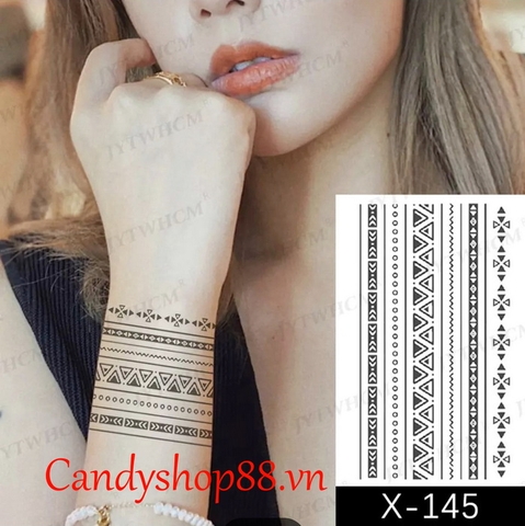 Hình xăm dán tattoo họa tiết X-145