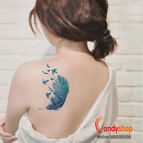 Hình Xăm Tattoo Lông Vũ SC-558