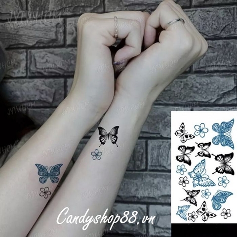 Hình Xăm Tattoo Bướm AQ-173