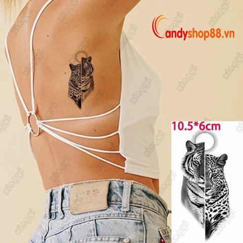 Hình xăm dán tattoo Cọp Beo K-345