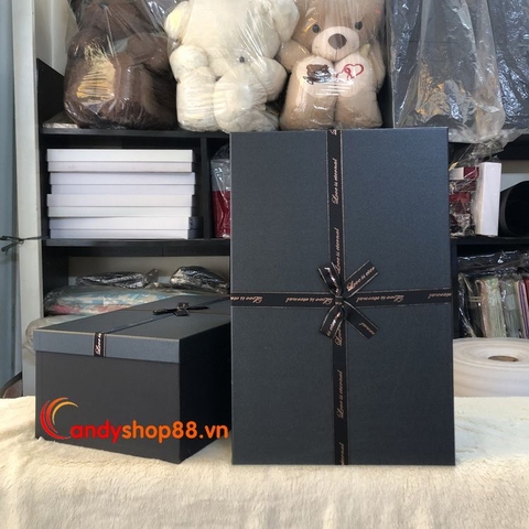 Hộp quà tặng hộp quà sinh nhật to màu đen HL-ZLX9