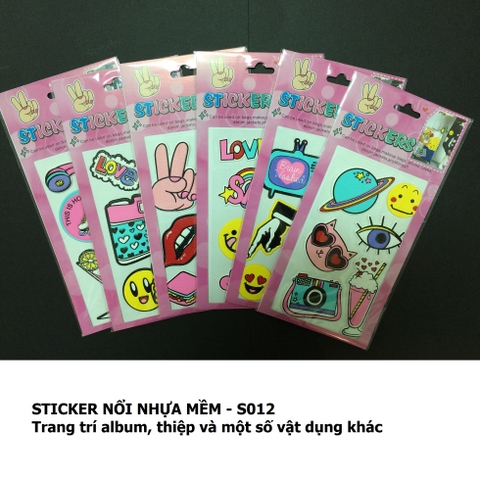 Sticker nổi nhựa mềm_S012