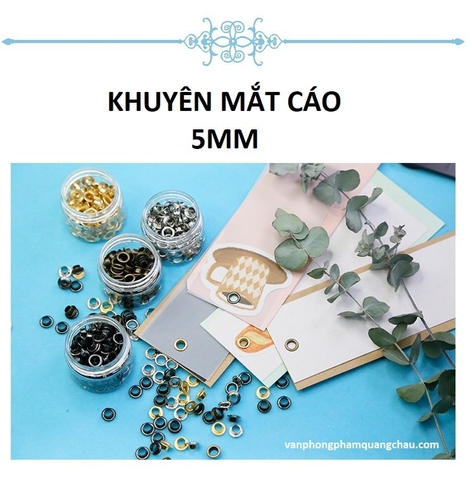 Khoen mắt cáo size 5mm (Đinh tán lỗ) - (20 chiếc)_PKM60.1