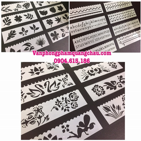 Pet Stencil - Khuôn hình trang trí, tạo viền (Bộ 08 chiếc)_CD10.2