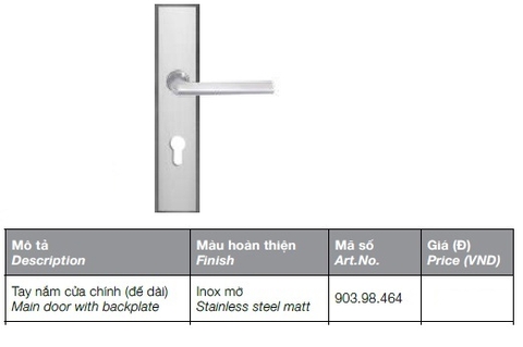 Khóa cửa tay gạt hiệu Hafele 903.98.464