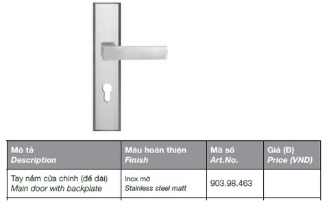 Khóa tay gạt Hafele 903.98.463