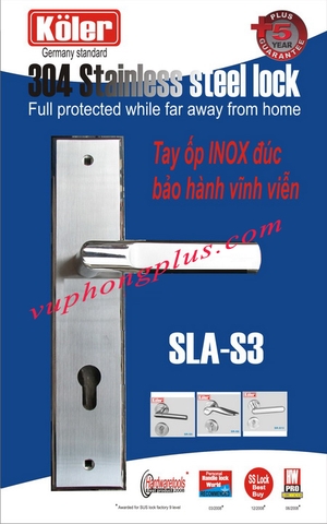 Khóa Tay Gạt Koler SLA-S3 trắng mờ bóng