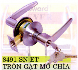 Khóa tròn gạt vàng mờ 8491