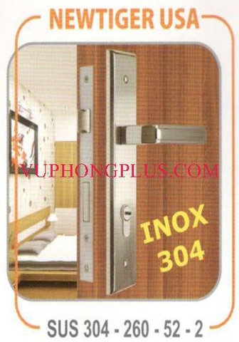 Khóa tay gạt Inox Newtiger SUS 304-260-52-2